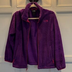 The North Face Purple Fleece with Pink Trim
